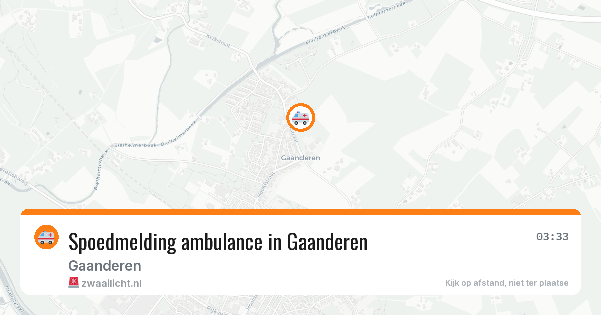Spoedmelding ambulance in Gaanderen — 29 jan 2026