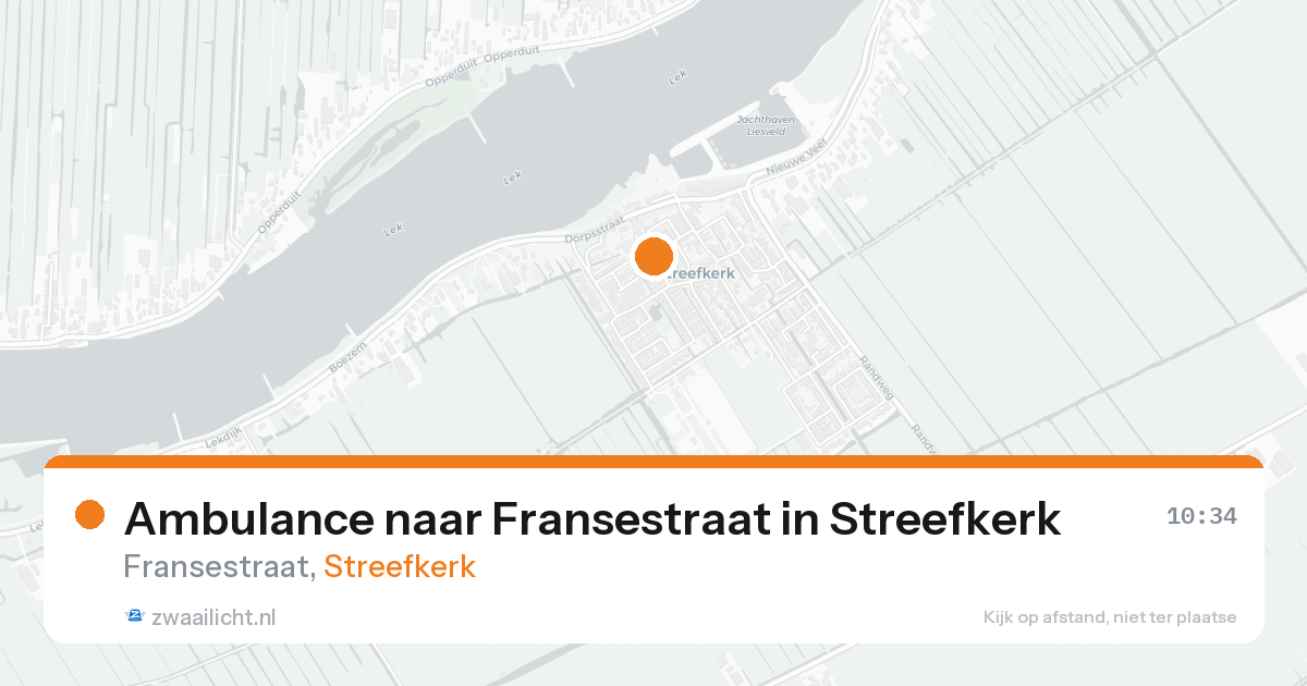 Ambulance naar Fransestraat in Streefkerk — 25 mrt 2026