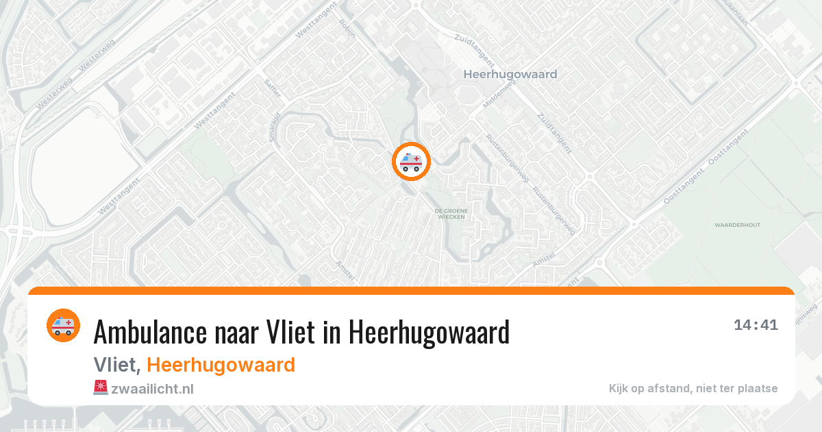 Ambulance naar Vliet in Heerhugowaard — 14 jun 2026