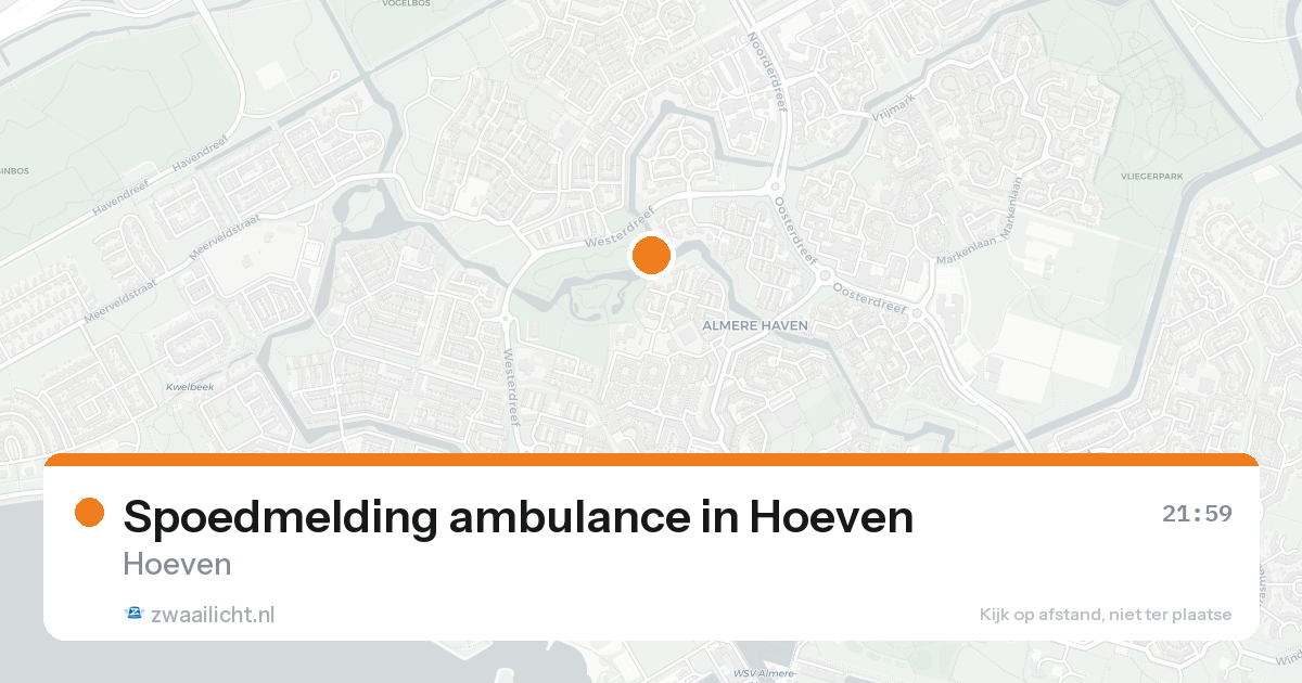 Spoedmelding ambulance in Hoeven — 17 jun 2026