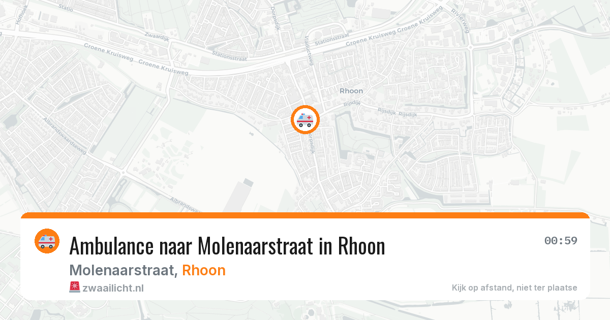 Ambulance naar Molenaarstraat in Rhoon — 28 jun 2026