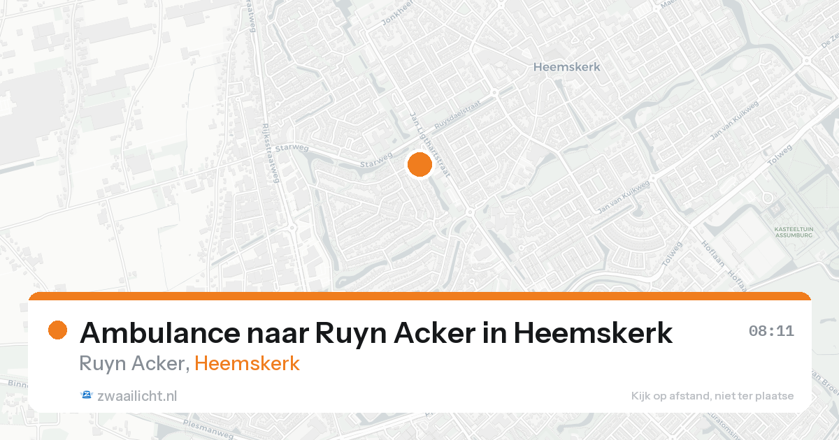 Ambulance naar Ruyn Acker in Heemskerk — 7 feb 2026