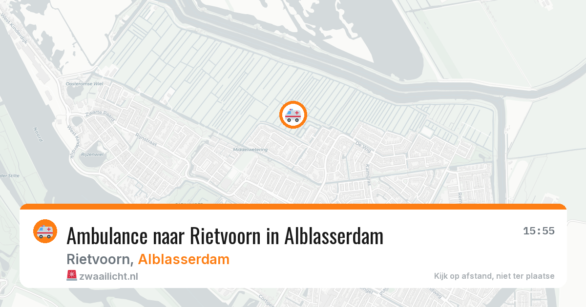 Ambulance naar Rietvoorn in Alblasserdam — 9 jul 2026