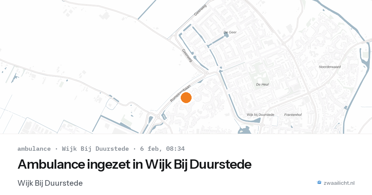 Ambulance ingezet in Wijk Bij Duurstede — 6 feb 2026