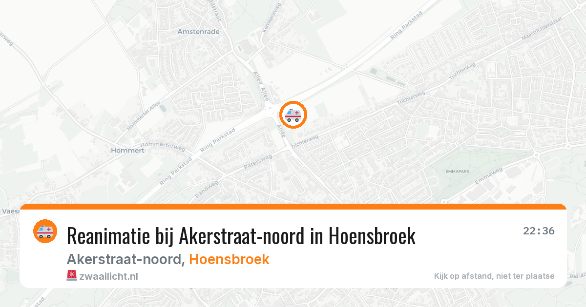 Reanimatie bij Akerstraat-noord in Hoensbroek — 21 apr 2026