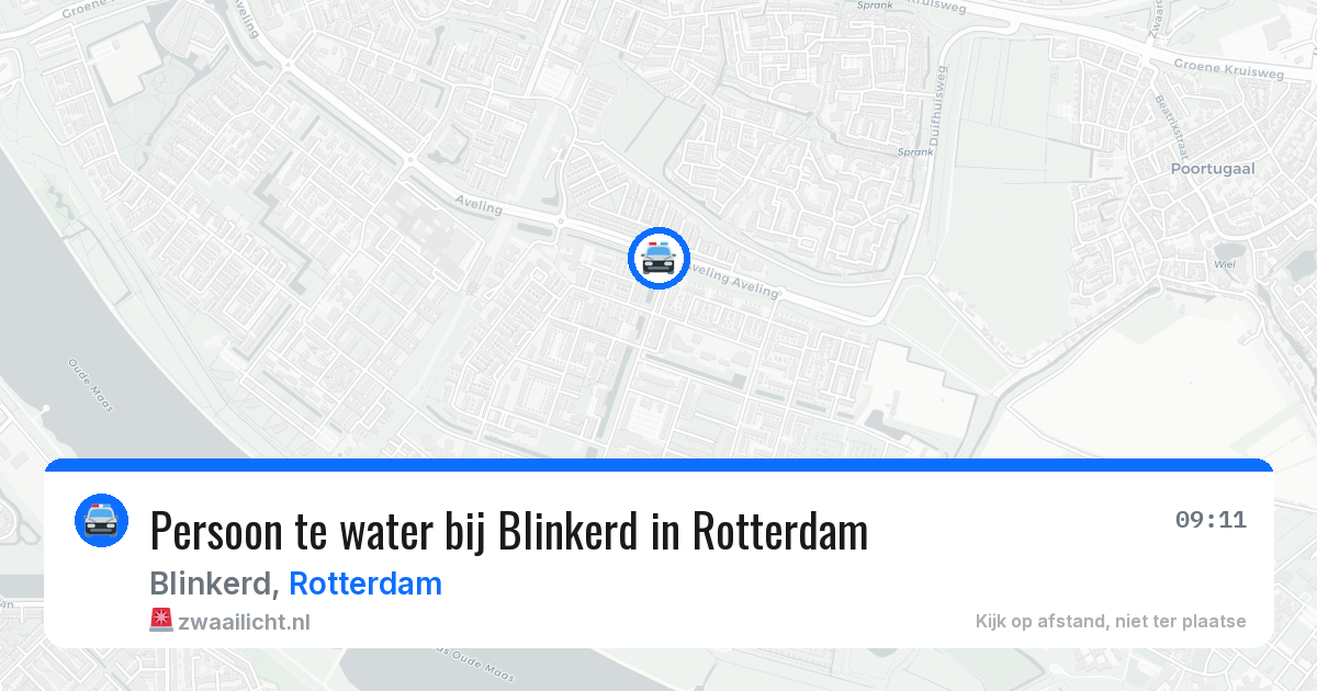Persoon te water bij Blinkerd in Rotterdam — 12 jul 2026