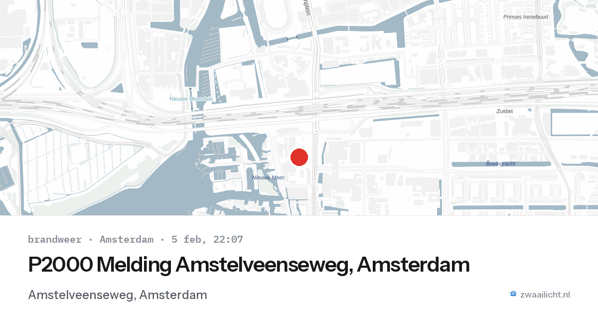 P2000 Melding Amstelveenseweg, Amsterdam — 5 feb 2026