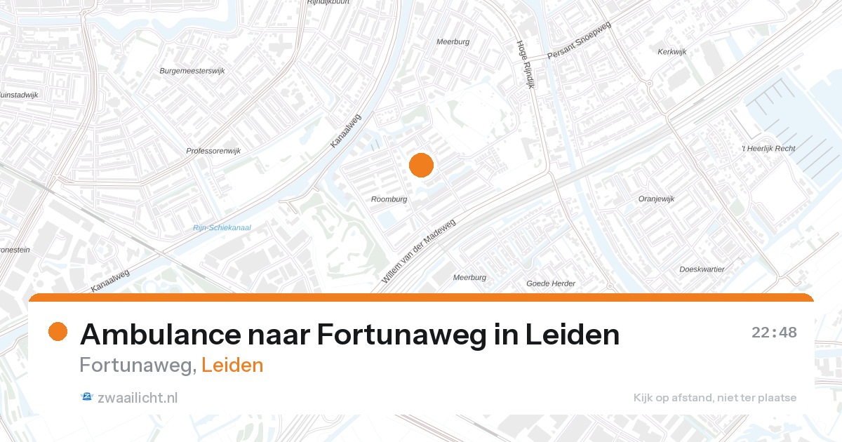 Ambulance naar Fortunaweg in Leiden — 27 aug 2026