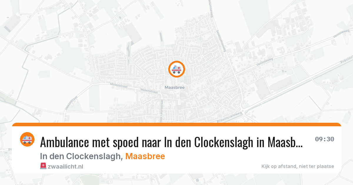 Ambulance met spoed naar In den Clockenslagh in Maasbree — 14 jun 2026