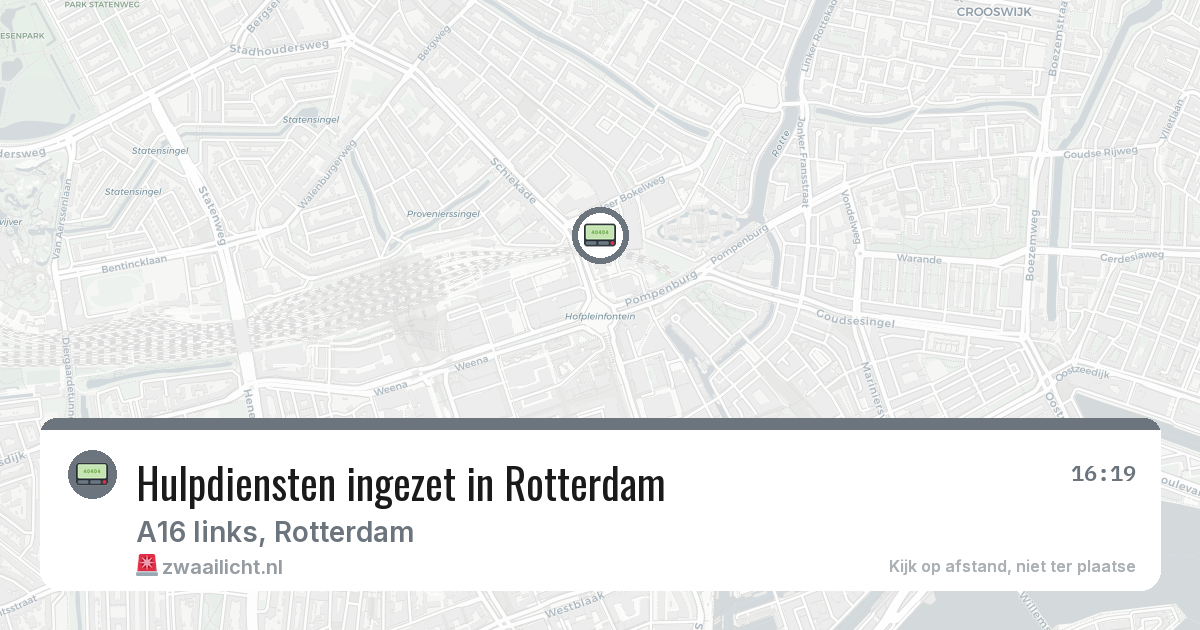 Hulpdiensten ingezet in Rotterdam — 8 feb 2026 | 🚨 Zwaailicht.nl