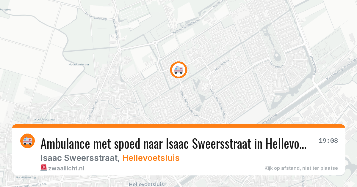 Ambulance met spoed naar Isaac Sweersstraat in Hellevoetsluis — 7 jul 2026