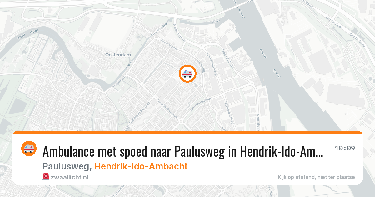 Ambulance met spoed naar Paulusweg in Hendrik-Ido-Ambacht — 23 jun 2026