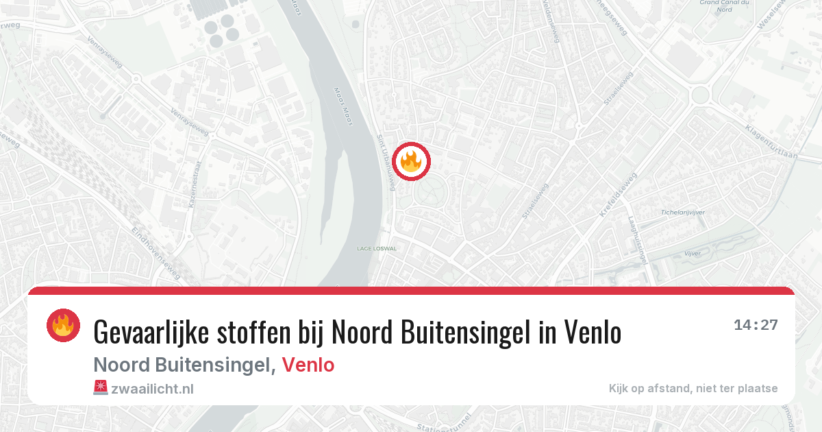 Gevaarlijke stoffen bij Noord Buitensingel in Venlo — 2 jul 2026