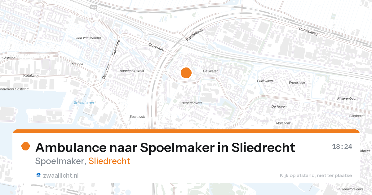 Ambulance naar Spoelmaker in Sliedrecht — 11 apr 2026