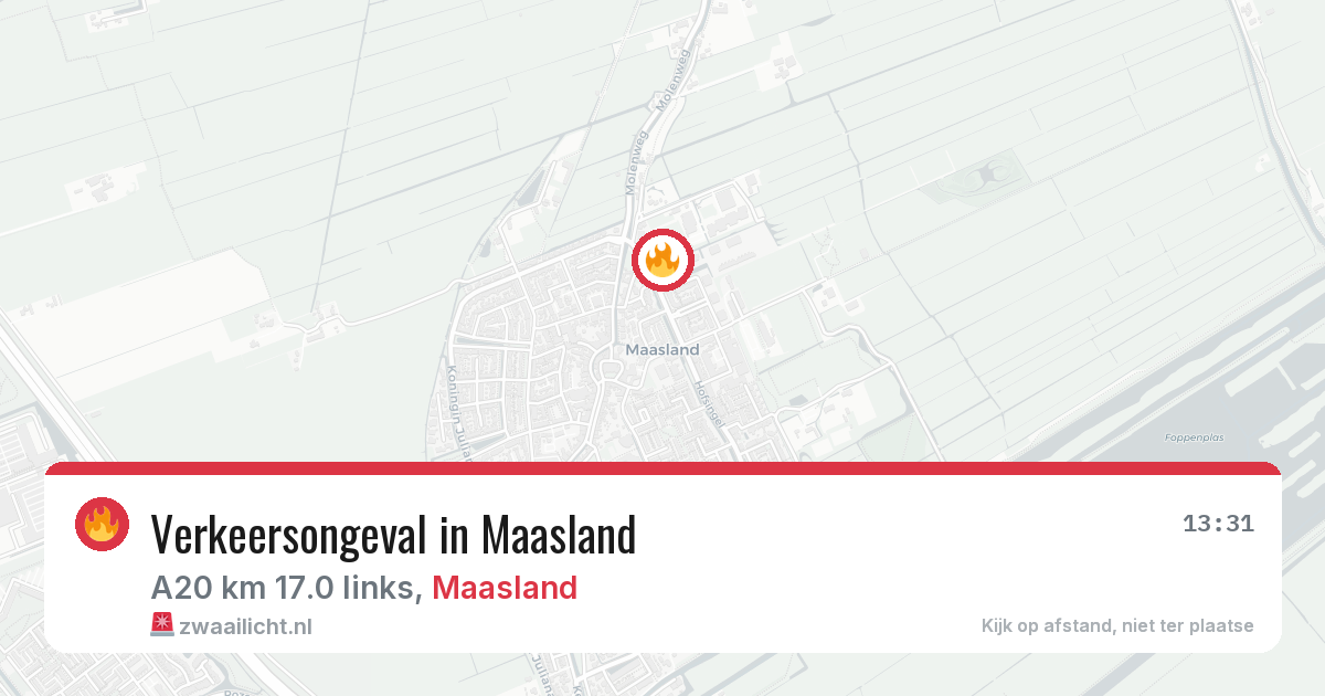 Verkeersongeval in Maasland — 19 jun 2026