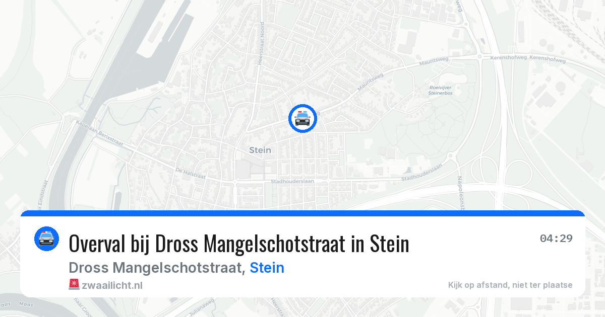Overval bij Dross Mangelschotstraat in Stein — 8 jul 2026