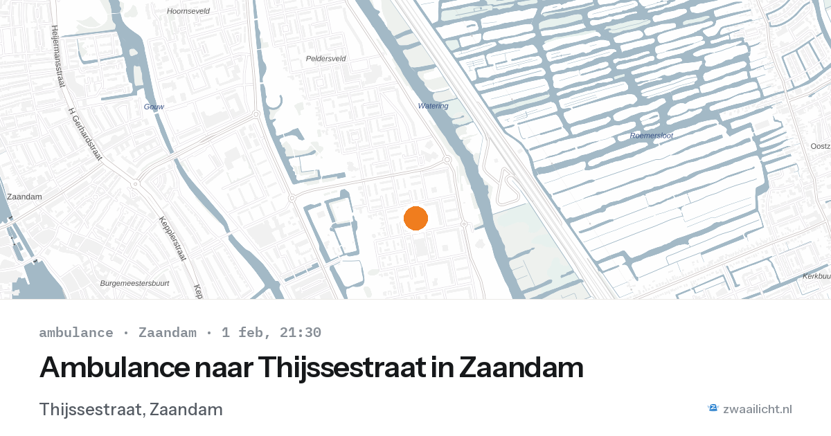 Ambulance naar Thijssestraat in Zaandam — 1 feb 2026
