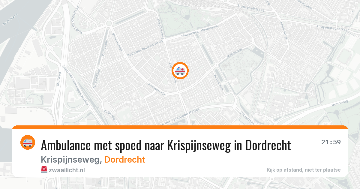 Ambulance met spoed naar Krispijnseweg in Dordrecht — 1 mei 2026
