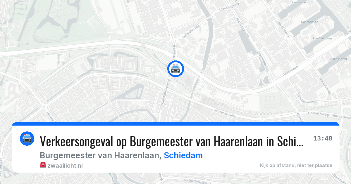 Verkeersongeval op Burgemeester van Haarenlaan in Schiedam — 24 mrt 2026