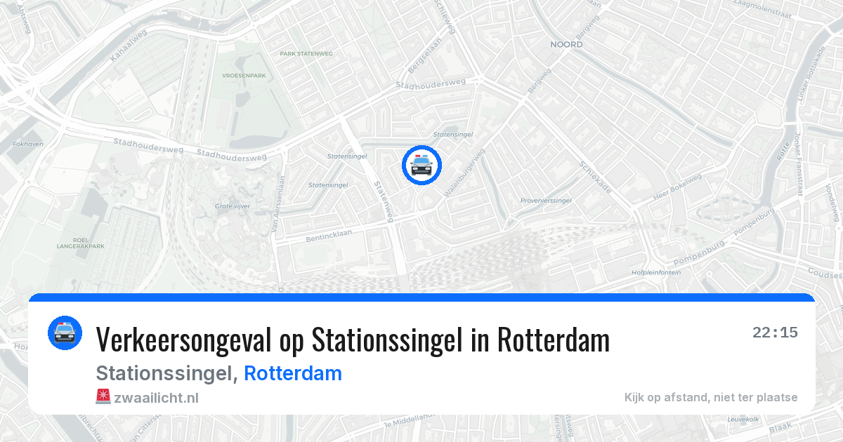 Verkeersongeval op Stationssingel in Rotterdam — 4 apr 2026
