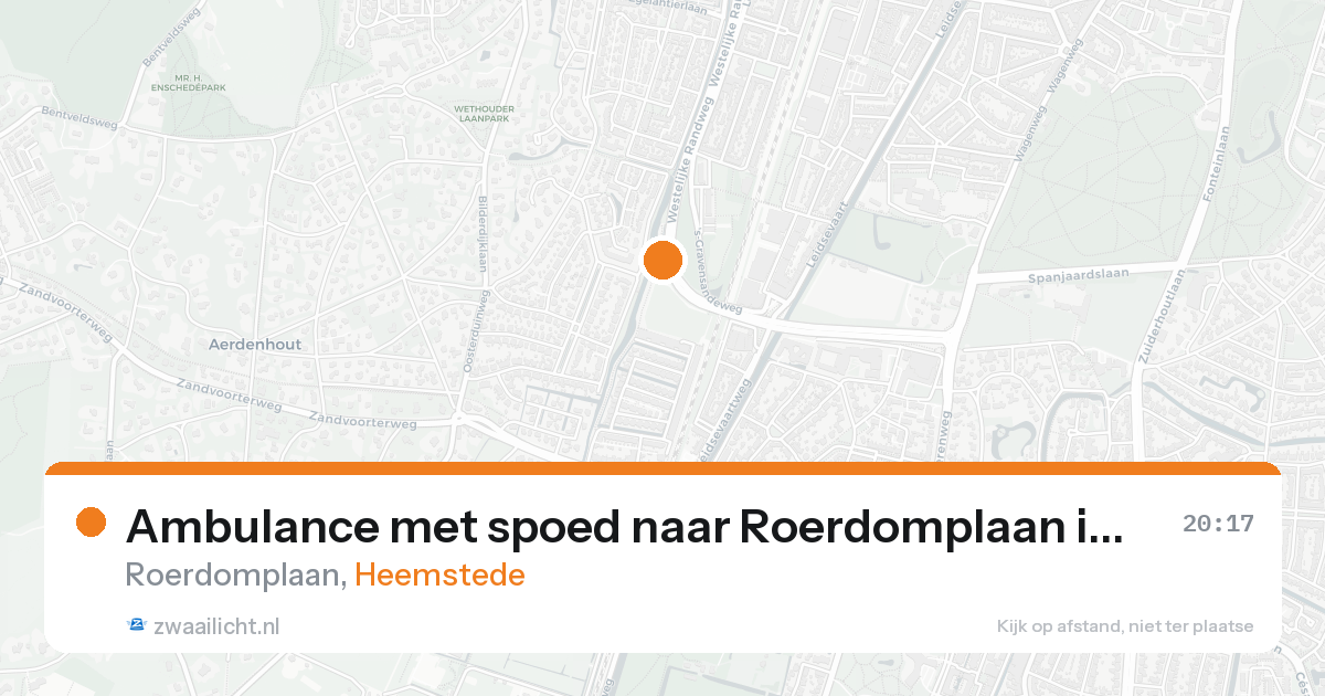 Ambulance met spoed naar Roerdomplaan in Heemstede — 25 aug 2026