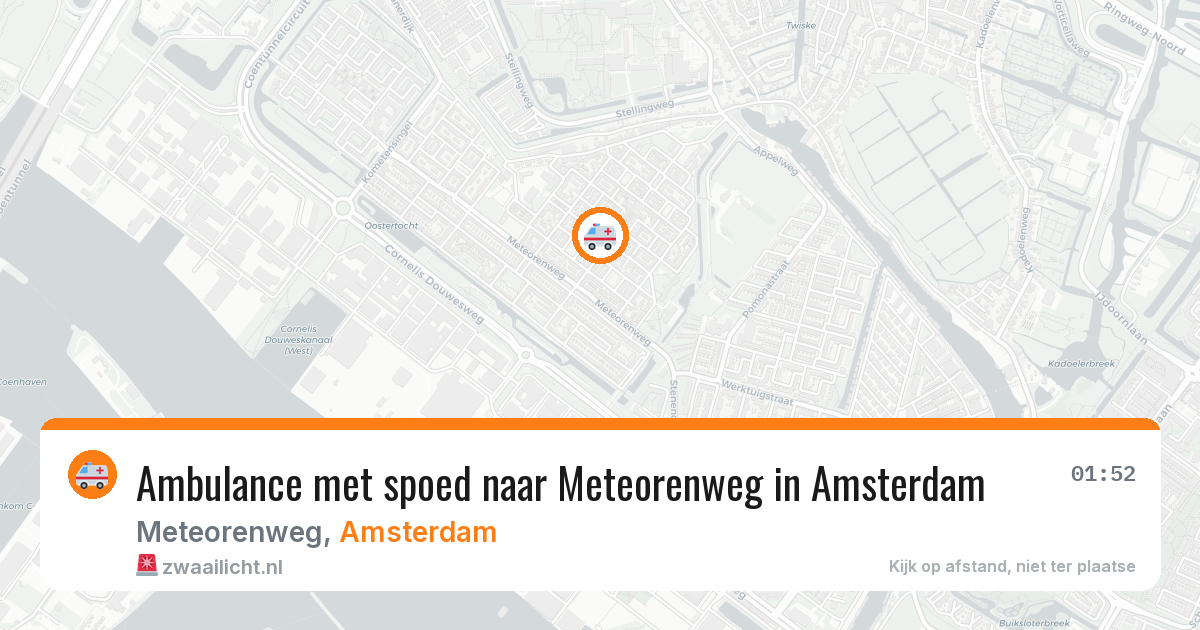 Ambulance met spoed naar Meteorenweg in Amsterdam — 24 mei 2026