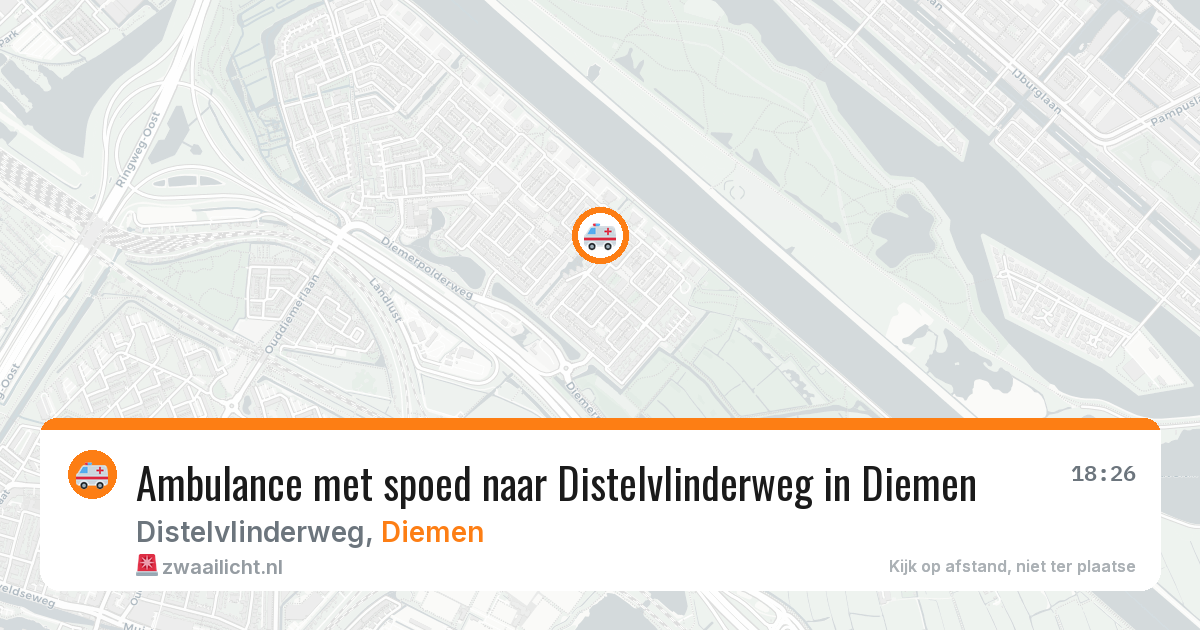 Ambulance met spoed naar Distelvlinderweg in Diemen — 4 jun 2026