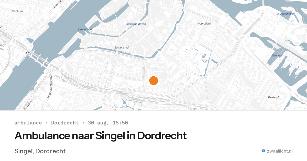 Ambulance naar Singel in Dordrecht — 30 aug 2026