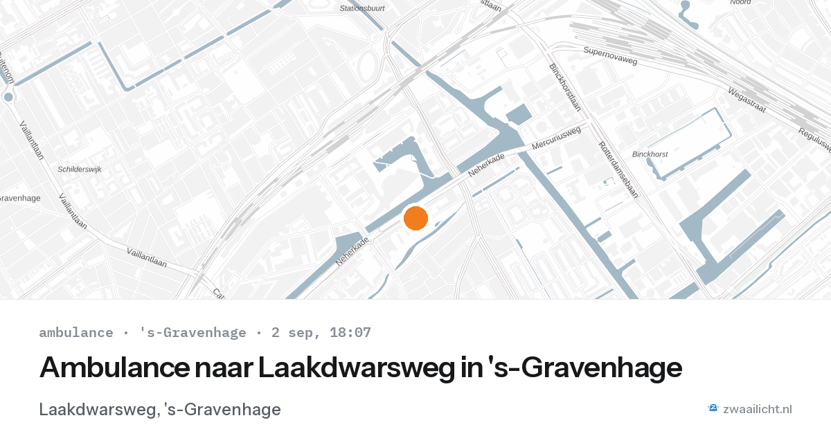Ambulance naar Laakdwarsweg in 's-Gravenhage — 2 sep 2026