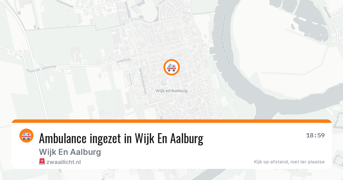 Ambulance ingezet in Wijk En Aalburg — 13 apr 2026