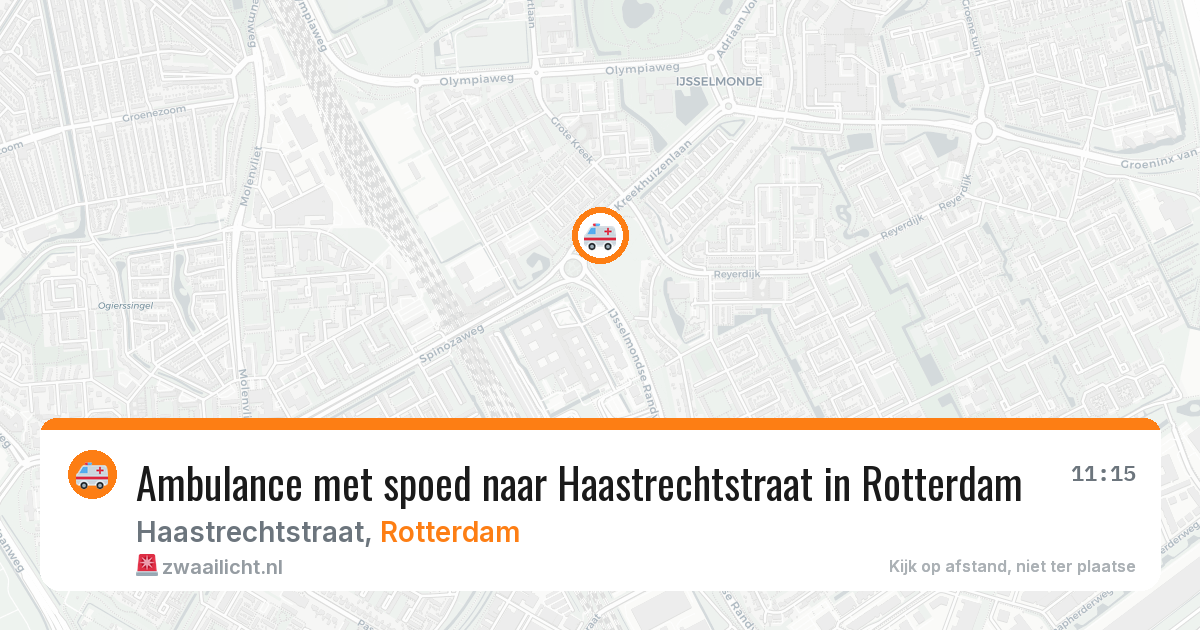 Ambulance met spoed naar Haastrechtstraat in Rotterdam — 12 mei 2026