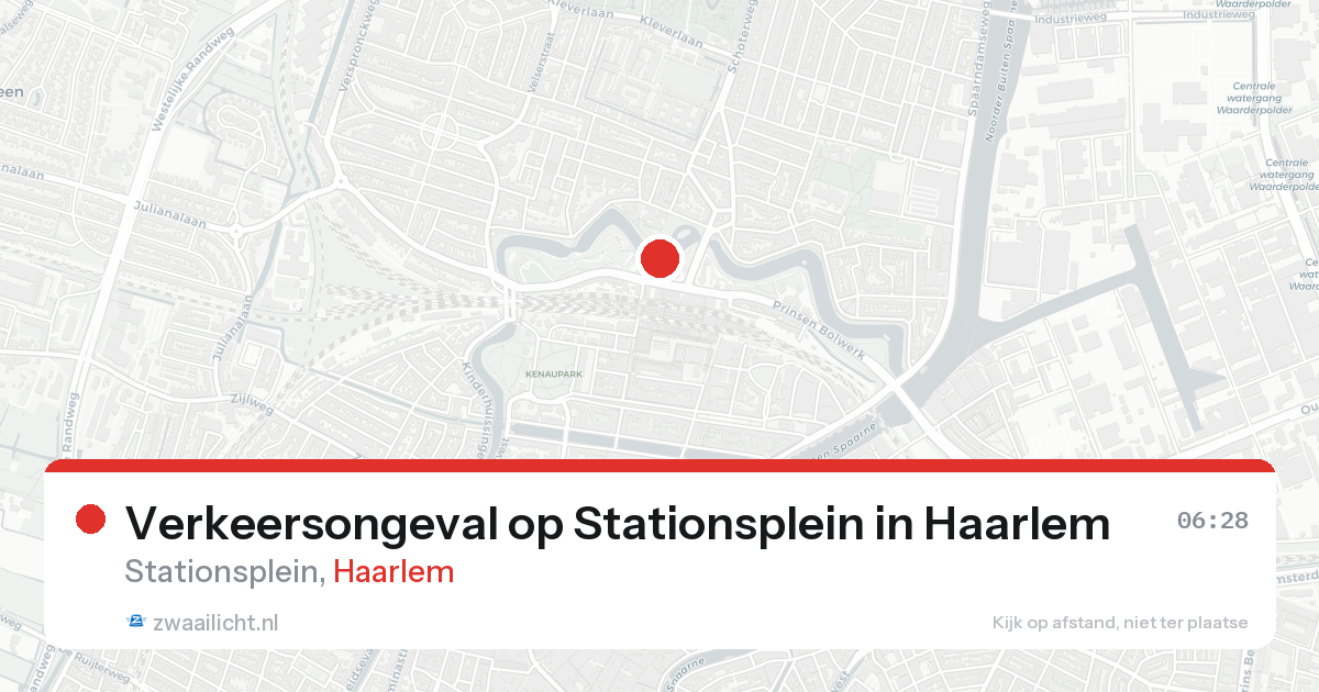 Verkeersongeval op Stationsplein in Haarlem — 24 aug 2026