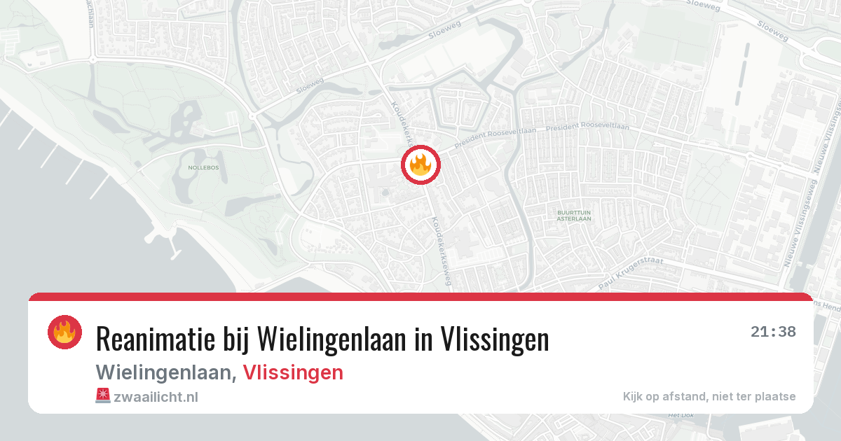 Reanimatie bij Wielingenlaan in Vlissingen — 27 jun 2026