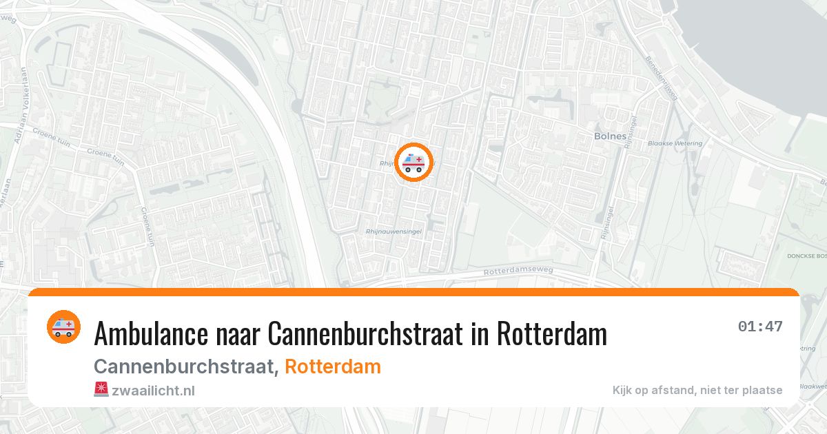 Ambulance naar Cannenburchstraat in Rotterdam — 13 aug 2026