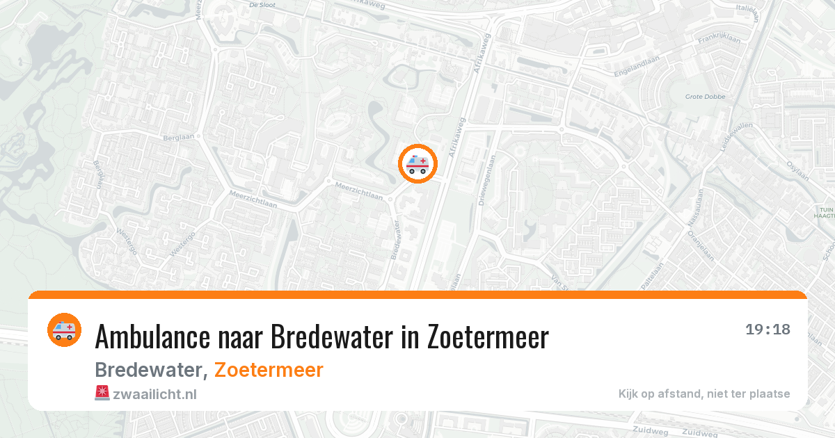 Ambulance naar Bredewater in Zoetermeer — 29 mei 2026