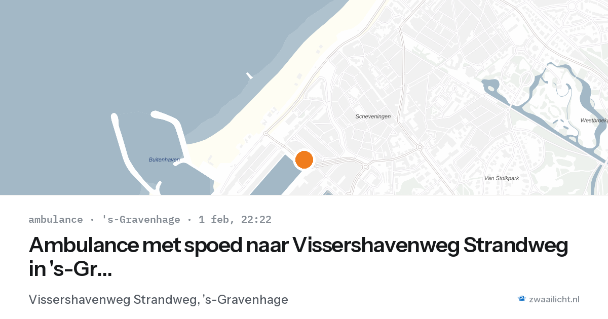 Ambulance met spoed naar Vissershavenweg Strandweg in 's-Gravenhage — 1 feb 2026