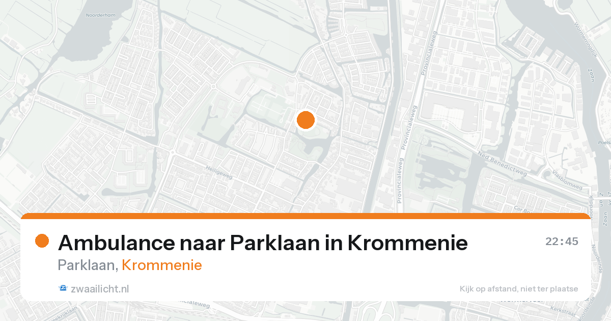 Ambulance naar Parklaan in Krommenie — 21 aug 2026
