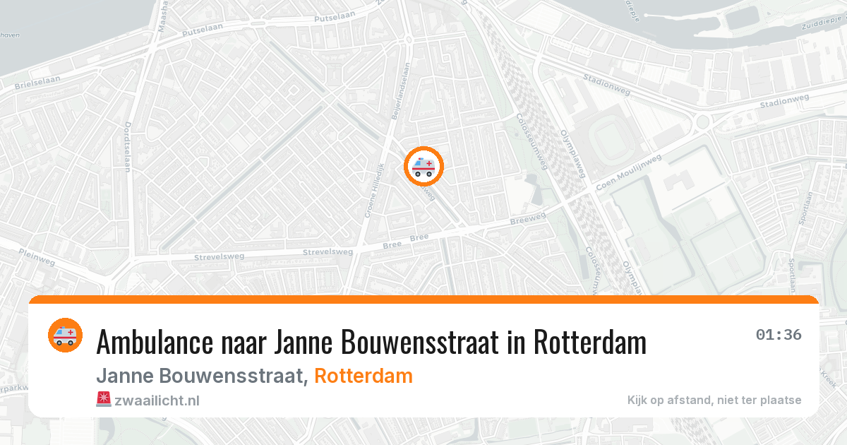 Ambulance naar Janne Bouwensstraat in Rotterdam — 7 jun 2026