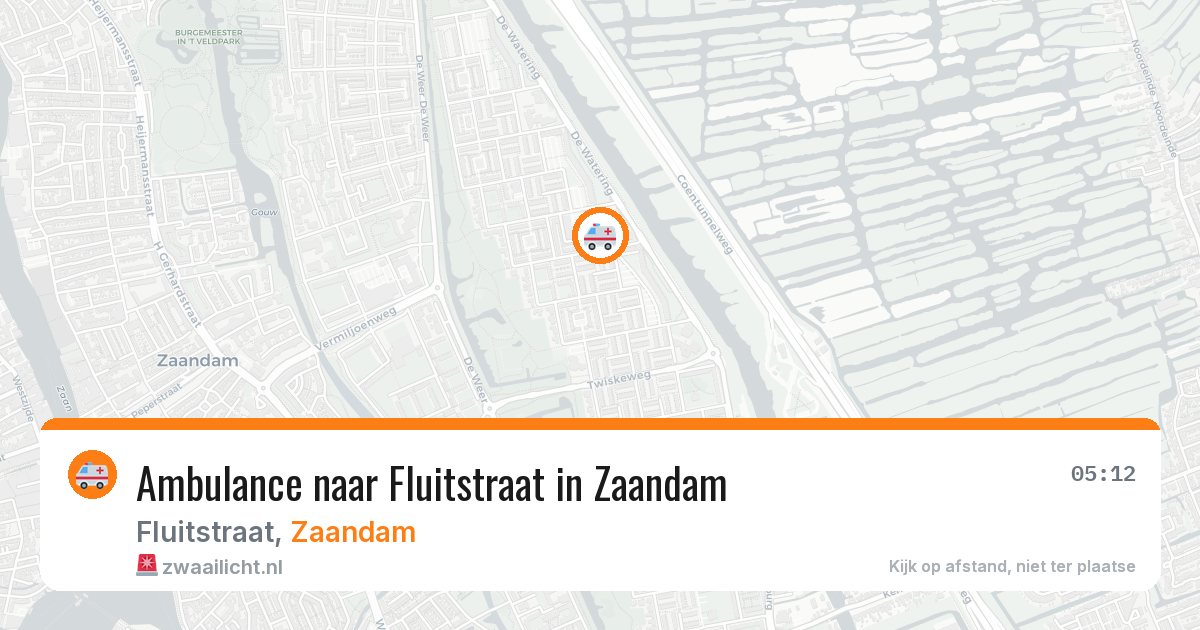 Ambulance naar Fluitstraat in Zaandam — 26 jul 2026