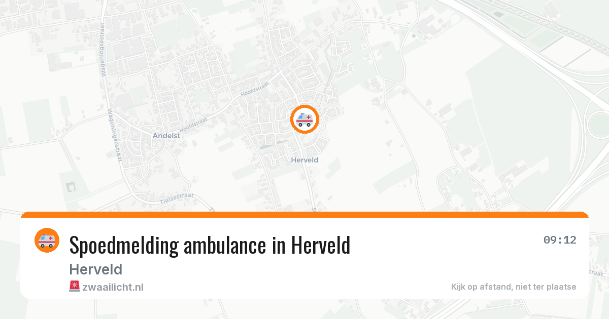Spoedmelding ambulance in Herveld — 31 jul 2026