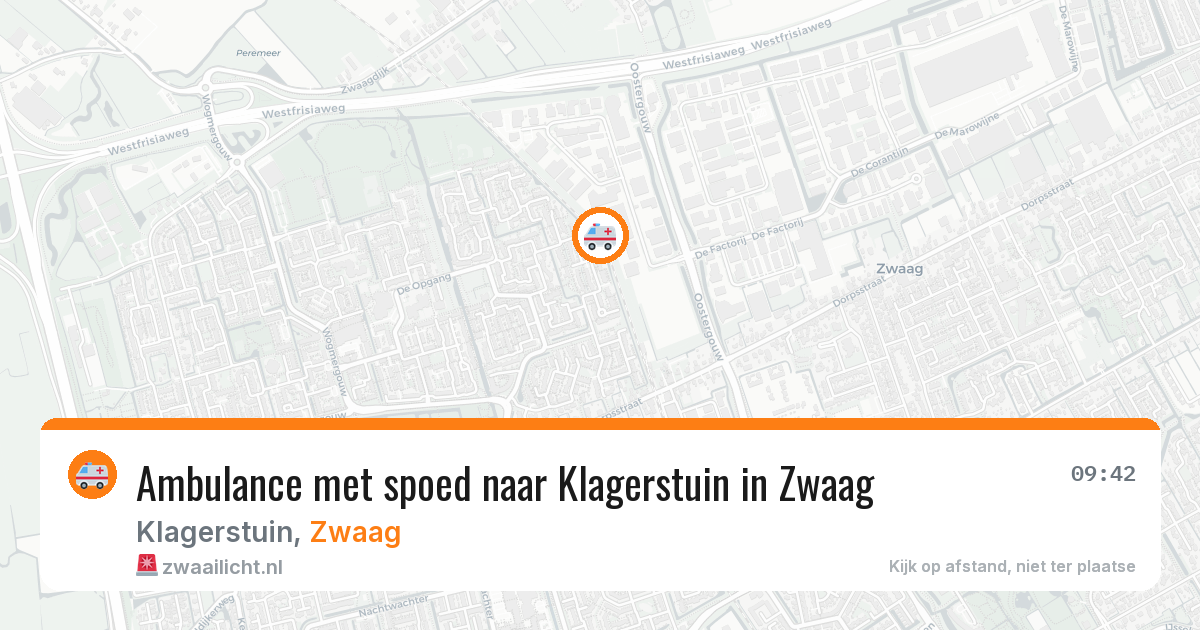Ambulance met spoed naar Klagerstuin in Zwaag — 31 mei 2026