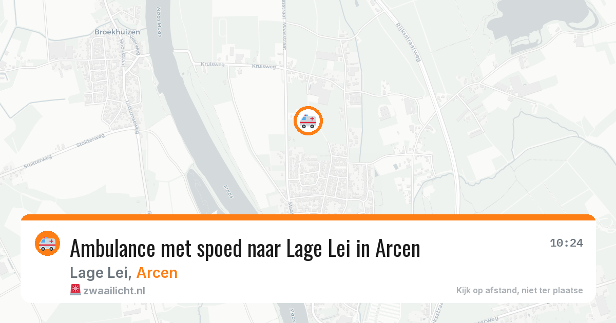 Ambulance met spoed naar Lage Lei in Arcen — 24 jun 2026