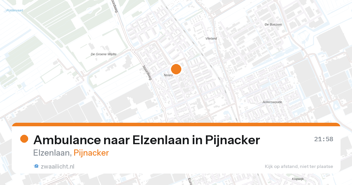 Ambulance naar Elzenlaan in Pijnacker — 26 apr 2026