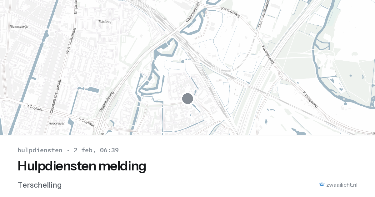 Hulpdiensten melding — 2 feb 2026