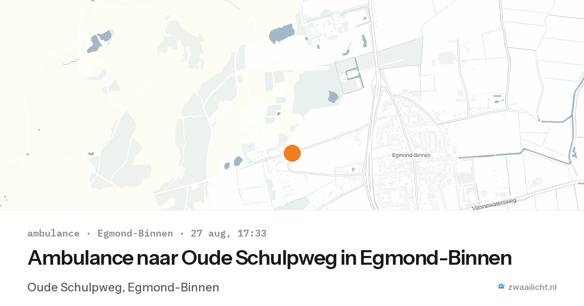 Ambulance naar Oude Schulpweg in Egmond-Binnen — 27 aug 2026