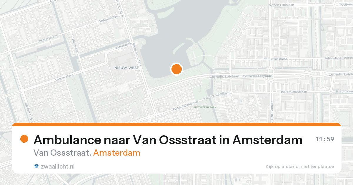 Ambulance naar Van Ossstraat in Amsterdam — 19 aug 2026