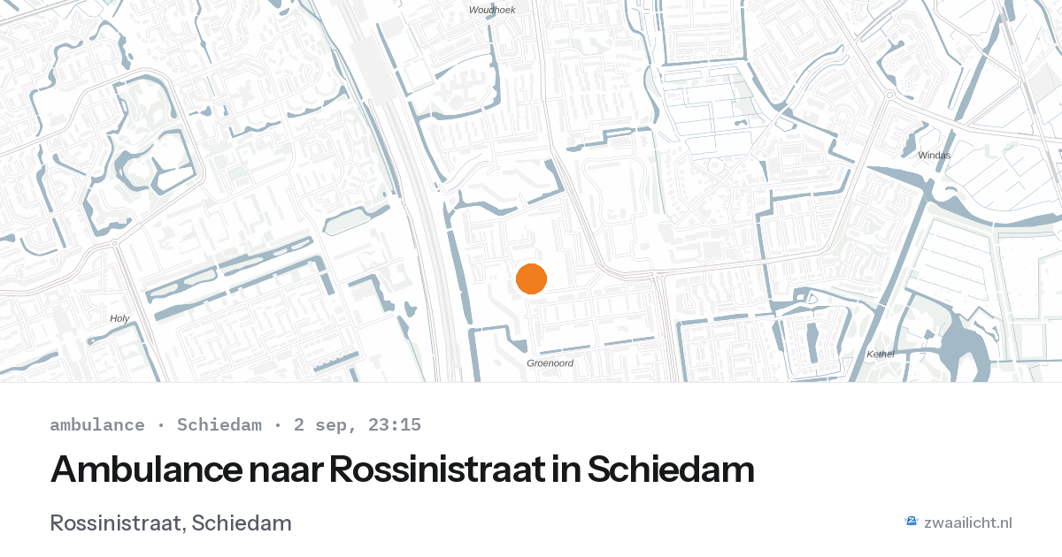 Ambulance naar Rossinistraat in Schiedam — 2 sep 2026