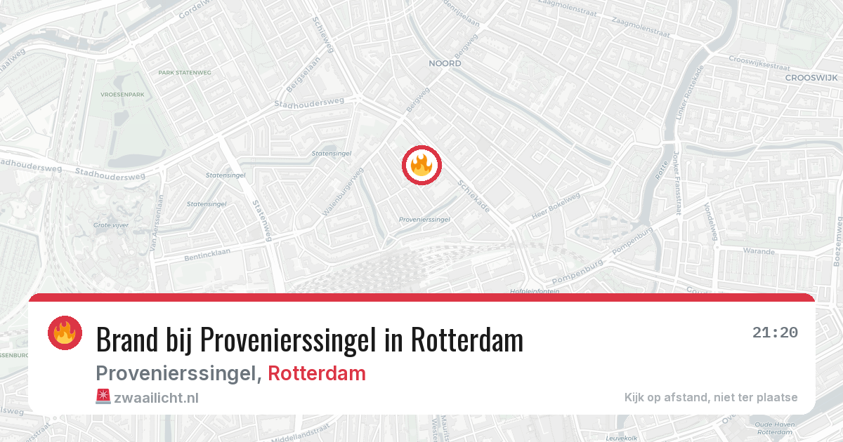 Brand bij Provenierssingel in Rotterdam — 10 jul 2026