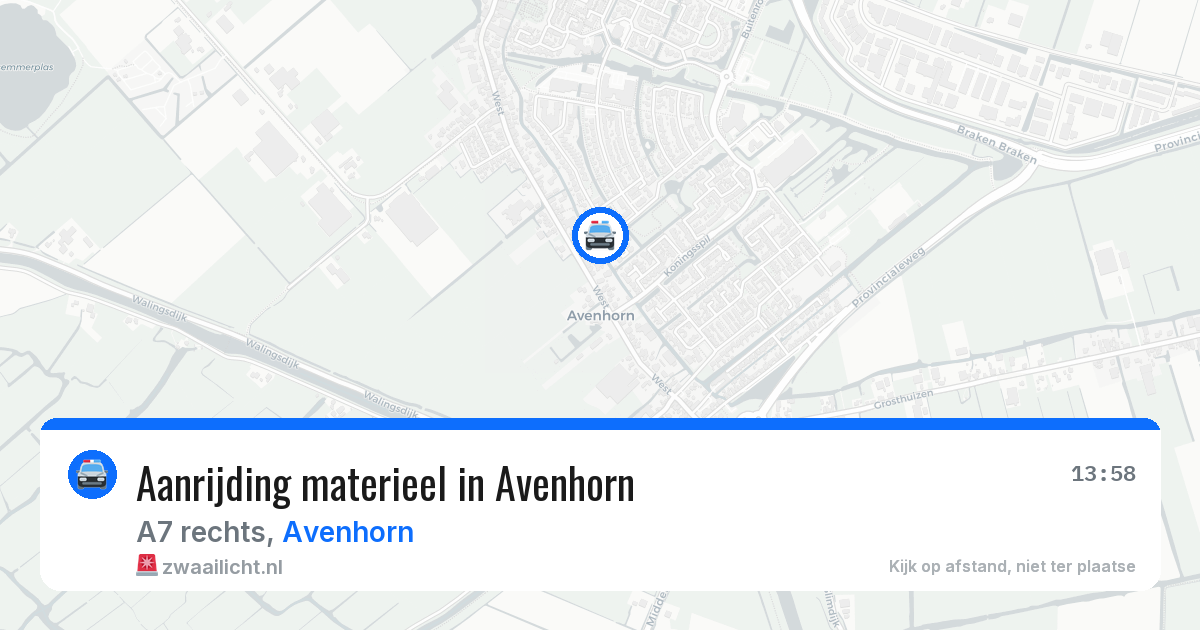 Aanrijding materieel in Avenhorn — 19 mrt 2026