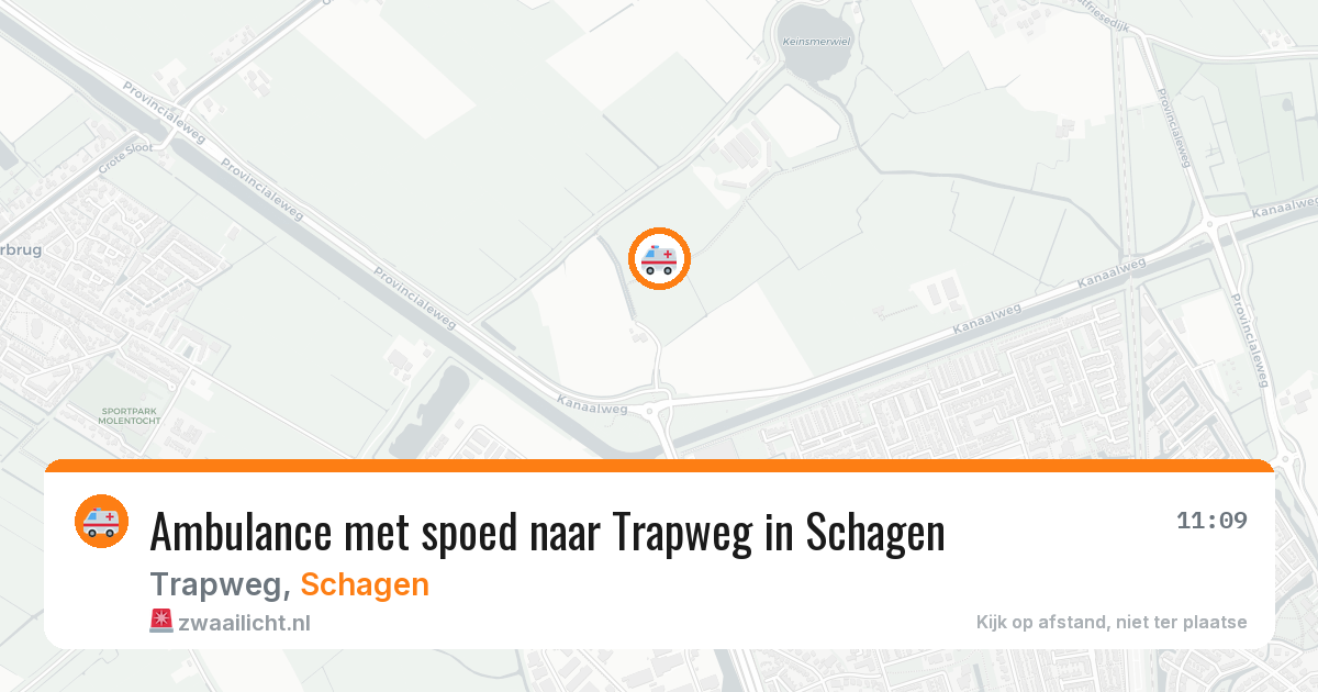 Ambulance met spoed naar Trapweg in Schagen — 29 mrt 2026